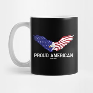 Patriotic Proud American - Amercian Flag Inspired Eagle Mug